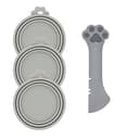 3-Piece Pet Food Can Lid Set with Spoon | Cute Paw Design thumbnail