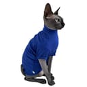 Soft Cotton Sphynx Cat Sweater with Sleeves - Deep Blue thumbnail