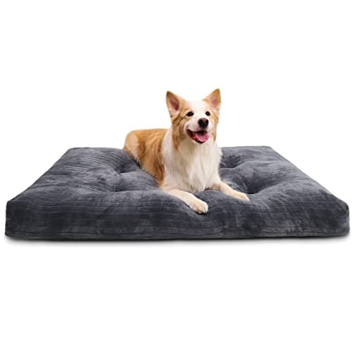 Deluxe Flannel Dog Crate Bed - Washable & Non-Slip (35x23")