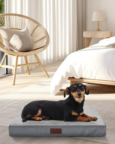 OhGeni Orthopedic Waterproof Dog Bed with Egg Crate Foam