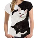 3D Cat Print T-Shirt for Proud Cat Lovers | Women's Short Sleeve thumbnail