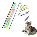 Interactive Rainbow Ribbon Cat Wand Toy Set - 2 Pack thumbnail