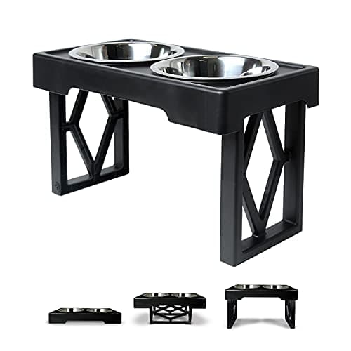 Pet Zone Designer Diner 3-Height Adjustable Elevated Cat Bowl Stand
