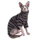 Vintage Stripe Breathable Cotton T-Shirt for Hairless Cats thumbnail