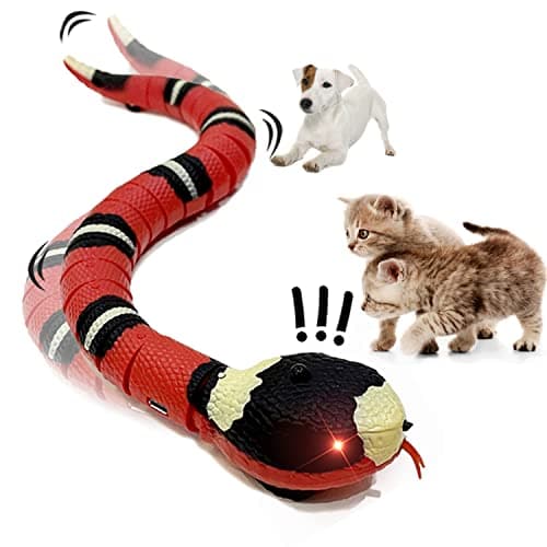 Smart Sensing Snake Cat Toy - Interactive & Rechargeable