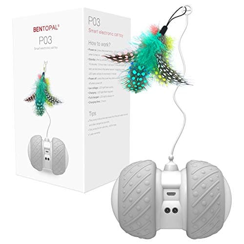 BENTOPAL Automatic Interactive Cat Toy with Feather Attachments