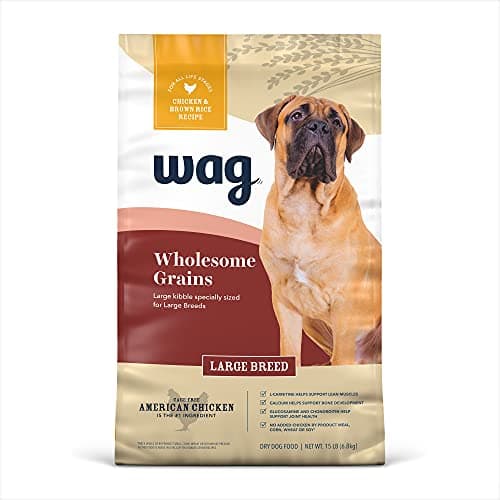 Wag Large Breed Dry Dog Food, Chicken & Brown Rice, 15 lb