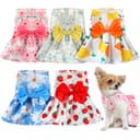 Floral Dog Dresses for Small Dogs - 5 Pack Summer Outfit Set thumbnail