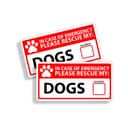 Emergency Pet Rescue Window Decals for Dogs (2-Pack) thumbnail