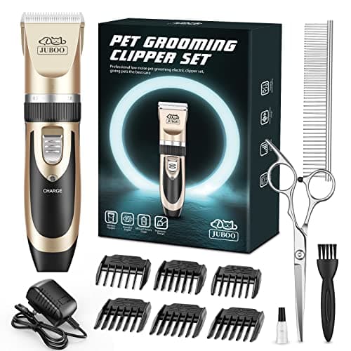 Juboo Quiet Cordless Dog Clippers - Professional Grooming Kit