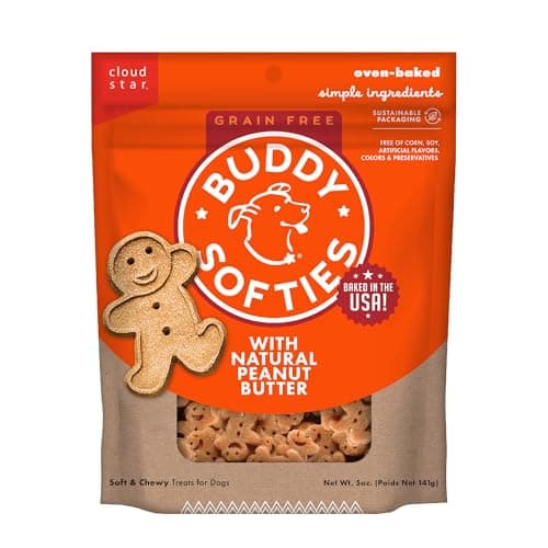 Buddy Biscuit Softies Peanut Butter Dog Treats - Grain-Free 5oz