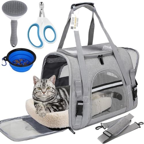 Premium 7-in-1 Cat Travel Carrier Set with Comfort Accessories