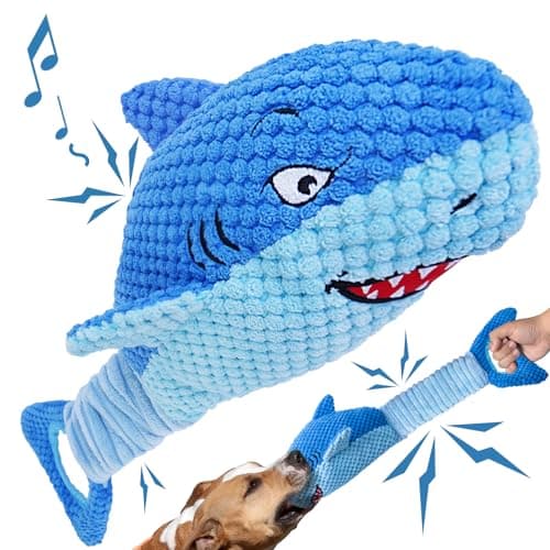 Goose Plush Dog Toy - Durable Squeaky Crinkle Chew Toy