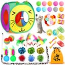 37-Piece Interactive Cat Toy Set with Tunnel & Wand thumbnail