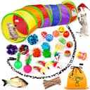 32-Piece Complete Cat Toy Set with Tunnel & Interactive Toys thumbnail