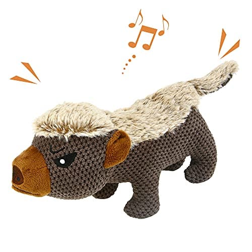 Honey Badger Plush Squeaky Toy for Medium & Large Dogs
