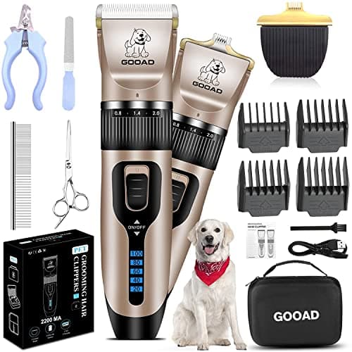 Professional Dog Grooming Kit - Cordless Clippers for All Breeds