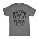 Dogs Because People Suck T-Shirt - Funny Pet Lover Tee thumbnail