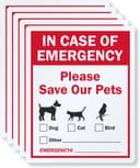 Pet Emergency Rescue Stickers - Reflective Window Decals (5-Pack) thumbnail