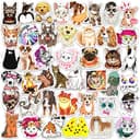 Premium Pet Sticker Collection – 100 Waterproof Dog & Cat Decals thumbnail