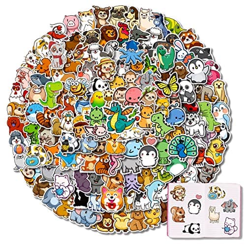 Animal Stickers 300-Pack - Cute Kawaii Pet Lover Vinyl Decals