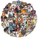 Hand-Drawn Dog Sticker Pack - 50 Waterproof Vinyl Decals thumbnail