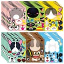 Dog & Cat Face Sticker Craft Kit - 36 Sheets for Kids thumbnail