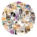 Cute Cat & Dog Sticker Pack - 100 Waterproof Pet Lover Stickers thumbnail