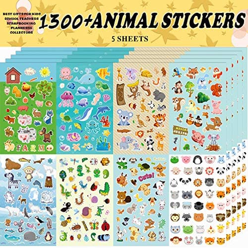 1300+ Cute Animal Stickers for Kids - Pet & Wildlife Themed