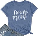 Dog Mom Paw Print Tee - Soft Cotton Blend Graphic Shirt thumbnail