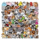 100-Piece Adorable Animal Sticker Pack for Pet Lovers thumbnail